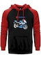 Suzuki Gsx R600 Kırmızı Renk Reglan Kol Kapşonlu Sweatshirt Kırmızı