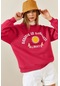 Xhan Pembe Baskılı Bisiklet Yaka Sweatshirt 3kxk8-46638-20