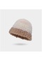Hyt Örgü Şapka Peluş Sonbahar Kış Üşümeye Dayanıklı Yün Şapka-beyaz - Pembe