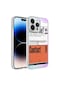 Kilifone - İphone Uyumlu İphone 14 Pro Max - Kılıf Kenarlı Renkli Desenli Elegans Silikon Kapak - No6