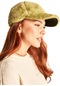 Kadın Su Yeşili Peluş Kep Şapka-23997 - Std