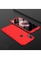 Noktaks - Xiaomi Uyumlu Xiaomi Mi 8 - Kılıf 3 Parçalı Parmak İzi Yapmayan Sert Ays Kapak - Kırmızı
