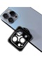 Noktaks - İphone Uyumlu İphone 13 Pro Max - Kamera Lens Koruyucu Cl-09 - Koyu Gri