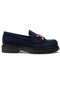 Deery Hakiki Süet Lacivert Loafer Kadın Ayakkabı - 01902zlcvp01