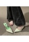 Kadın Yeni Stil Sivri Burun Sığ Ağız Stiletto Sandalet Yeşil