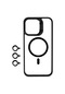 Mutcase - İphone Uyumlu İphone 15 Pro - Kılıf Kablosuz Şarj Destekli Standlı Lensli Klon Magsafe Kapak - Siyah