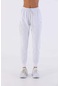 Maraton Sportswear Comfort Kadın Ribana Paça Basic Beyaz Pantolon 21176-beyaz