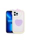 Noktaks - iPhone Uyumlu 12 Pro Max - Kılıf Kedi Figürlü Pop Soketli Ritmik Kapak - Lila