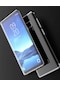 Noktaks - Samsung Galaxy Uyumlu Note 9 - Kılıf Dört Köşesi Renkli Arkası Şefaf Lazer Silikon Kapak - Gri