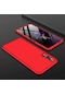 Tecno - Huawei Nova 5t - Kılıf 3 Parçalı Parmak İzi Yapmayan Sert Ays Kapak - Kırmızı