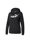 Puma Ess+ Metallic Logo Hoodie Kadın Sweatshirt - 849096-4770 Siyah