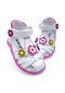 Beebron Ortopedik Kız Bebek Sandaleti Buket Serisi Bkt2409 Beyaz Fuşya Beyaz