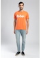 Londonlogo Erkek O Yaka T-shirt Oranj-19792 Oranj Turuncu