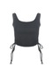 Dozw Kadınlar İçin Dantelli Kolsuz Tank Top - Rahat Yaz Spor Giyimblack Black