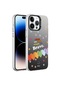 Kilifone - İphone Uyumlu İphone 14 Pro Max - Kılıf Koruyucu Sert Desenli Silver Kapak - Kalp