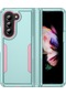 Samsung Galaxy Uyumlu Z Fold5 5g İçin Pc + Tpu Askeri Sınıf Düşmeye Karşı Koruyucu Telefon Kılıfı - Yeşil / Pembe Yeşil Pembe