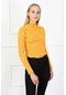 Kadın Crop Kaşkorse Bluz 23511 -turuncu