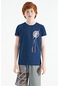 Tommy Life İndigo Baskı Detaylı O Yaka Standart Kalıp Erkek Çocuk T-shirt - 11131 Indigo İndigo