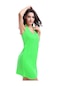 Avrupa ve Amerikan Modası Dantel Düz Renk Bikini Üstü Plaj Elbisesi - Yeşil