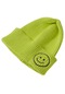 Yyu-aka Fıstık Yeşili İşlemeli Ebeveyn-çocuk Örme Şapka