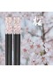Amber Sakura Japon Pembe Kiraz Çiçeği Suşi Gıda Çubukları Pembe - Siyah