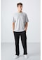 Tommy Life Taş Pamuklu Kalın Yüzeyi Dokulu Oversize Fit Basic Erkek T-shirt - 88341 001