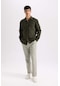 Defacto Regular Fit Normal Kesim Yazlık Düz Paça Chino Kanvas Pantolon D7349ax25spkh475 Haki