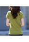 Turuncu Yaz Pamuk Kadın Ipek T-shirt O Boyun Kısa Kollu Gevşek Düz Minimalist Için Basit Rahat Tees Tops