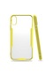 Noktaks - iPhone Uyumlu Xs 5.8 - Kılıf Kenarı Renkli Arkası Şeffaf Parfe Kapak - Sarı