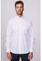 Tudors Klasik Fit %100 Pamuk Armürlü Premium Beyaz Erkek Gömlek-28279-beyaz