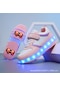 Snapbuy Led İşıklı Şarjlı, 4 Tekerlekli Çocuk Paten Ayakkabı, Gizli Tekerlekli Spor Ayakkabı Pembe - Mor