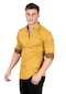 Deepsea Erkek Hardal Sarısı Çıt Çıt Düğmeli Kot Gömlek 2300412