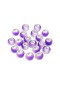 20 Adet Çift Renkli Mat Reçine Boncuk Renkli 5mm Büyük Delik Boncuk Charms Purple