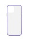Kilifone - İphone Uyumlu İphone 12 - Kılıf Arkası Mat Buzlu Kenarı Renkli Düğmeli Fri Silikon - Mor