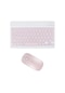 Tcl Tab 10 10.1" Uyumlu Kablosuz Bluetooth Şarj Edilebilir Klavye Mouse Seti - Pembe