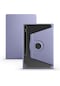 Kilifone - Galaxy Uyumlu Galaxy Tab S7 Plus T970 - Kılıf Kalem Bölmeli Dönebilen Stand Olabilen Termik Tablet Kılıfı - Lavendery Gray