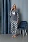 Kadın Kışlık Polar Pijama Takımı Peluş Desenli Takım Tampap 312358- 1011