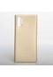 Kilifone - Samsung Uyumlu Galaxy Note 10 Plus - Kılıf Mat Renkli Esnek Premier Silikon Kapak - Gold