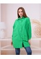 Sade Basic Ovesize Gömlek - 70001 - Benetton Yeşil - Kadın