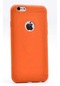 Kilifone - İphone Uyumlu İphone 6 / 6s - Kılıf Mat Renkli Esnek Premier Silikon Kapak - Turuncu