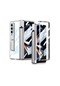 Noktaks - Samsung Galaxy Uyumlu Z Fold 4 - Kılıf Standlı Kalem Bölmeli Kıpta Kapak - Gümüş
