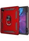 Noktaks - Apple Uyumlu Apple İpad Pro 12.9 2020 4.nesil - Kılıf Çift Katman Koruyucu Vega Tablet Arka Kapak - Kırmızı