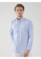 Dufy Açık Mavi Erkek Regular Fit Brent Düğmeli Yaka Uzun Kol Gömlek - 94852