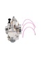 Pwk 30mm Motosiklet Karbüratör Karbüratör Metal Paslanmaz Güçlü Mukavemet Uyumlu 50cc 250cc Motor A6474
