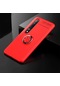 Kilifone - Xiaomi Uyumlu Mi 10 - Kılıf Yüzüklü Auto Focus Ravel Karbon Silikon Kapak - Kırmızı