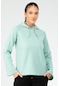 Çağla Yeşili Regular Pamuklu Kapüşonlu Kadın Sweatshirt Sc1176 Çağla Yeşili