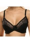 Siyah Çİçek Dantel Bralette Ultra İnce Derin V Sütyen Astarsız Kadınlar İçin Push Up Sütyen Intimates