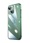 Noktaks - iPhone Uyumlu 14 Plus - Kılıf Sert Renkli Çerçeveli Koruyucu Riksos Kapak - Yeşil