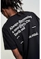 The Champ Clothing Bisiklet Yaka Discovery Baskılı Siyah Oversize Erkek T-shirt Siyah