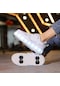 Snapbuy Led İşıklı Şarjlı, 4 Tekerlekli Çocuk Paten Ayakkabı, Gizli Tekerlekli Spor Ayakkabı Beyaz